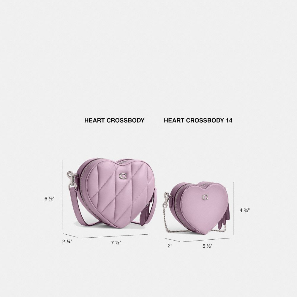 COACH® Heart With Quilting Crossbody Taske Dame Blå Grå Sort | DKGSG293