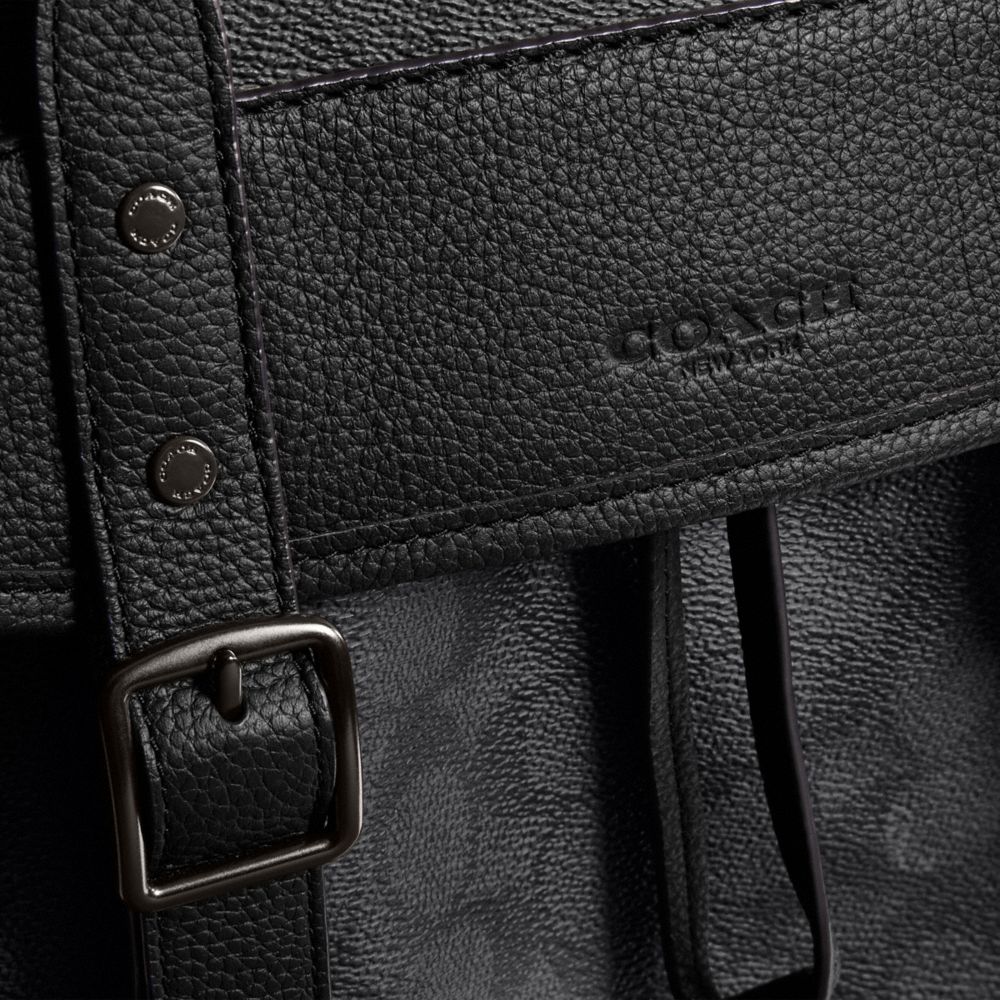 COACH® Hitch In Signature Canvas Rygsæk Herre Grå | DKILG887