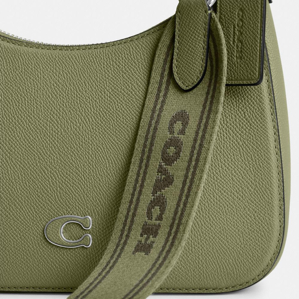 COACH® Hobo With Signature Canvas Crossbody Taske Dame Olivengrøn | DKHAF292