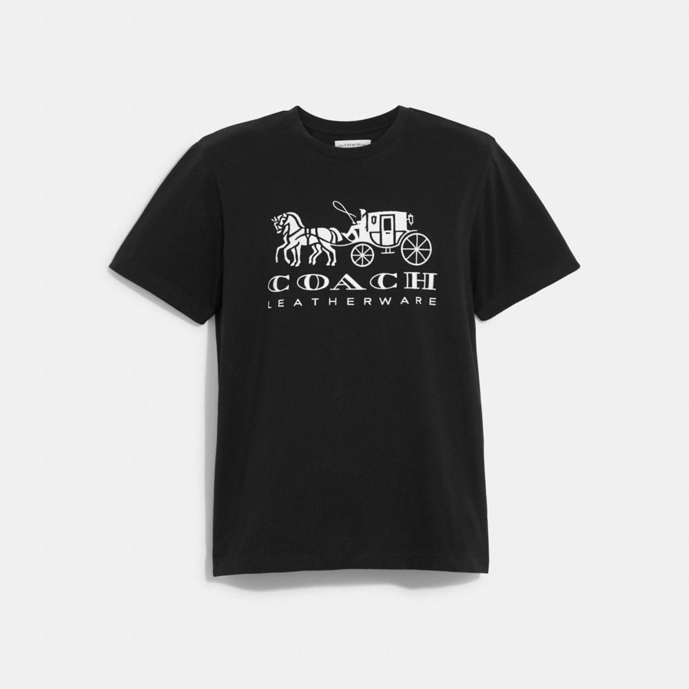 COACH® Horse And Carriage In Organic Cotton T Shirts Herre Sort | DKJPB896