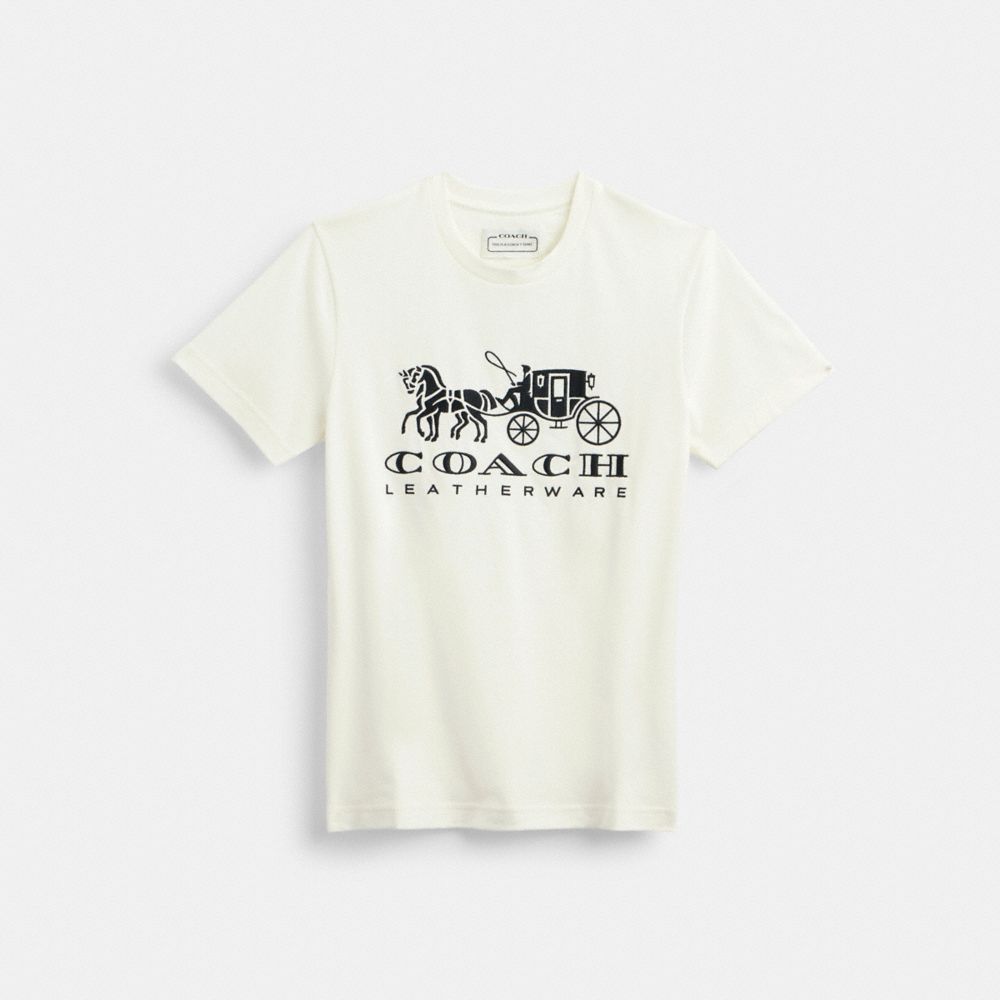 COACH® Horse And Carriage T Shirts Dame Hvide | DKDFT580