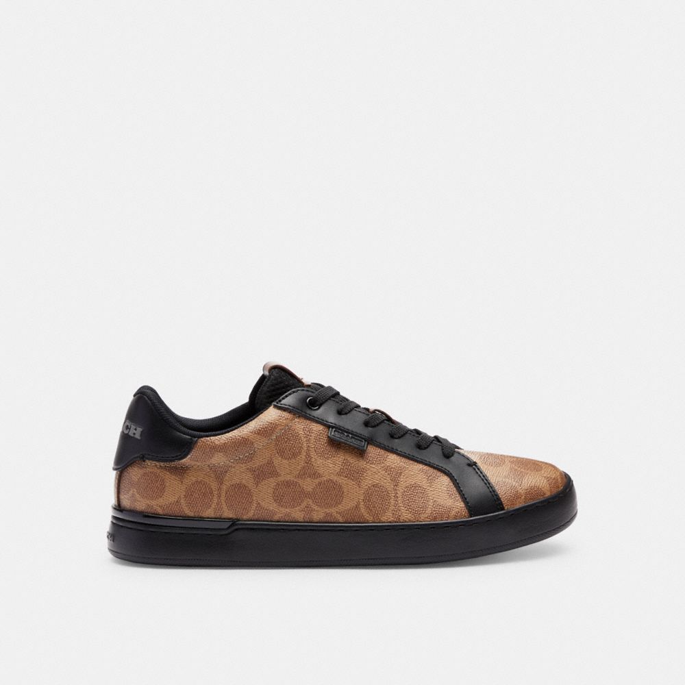 COACH® Lowline Low Top In Signature Canvas Sneakers Herre Brune Sort | DKILD939