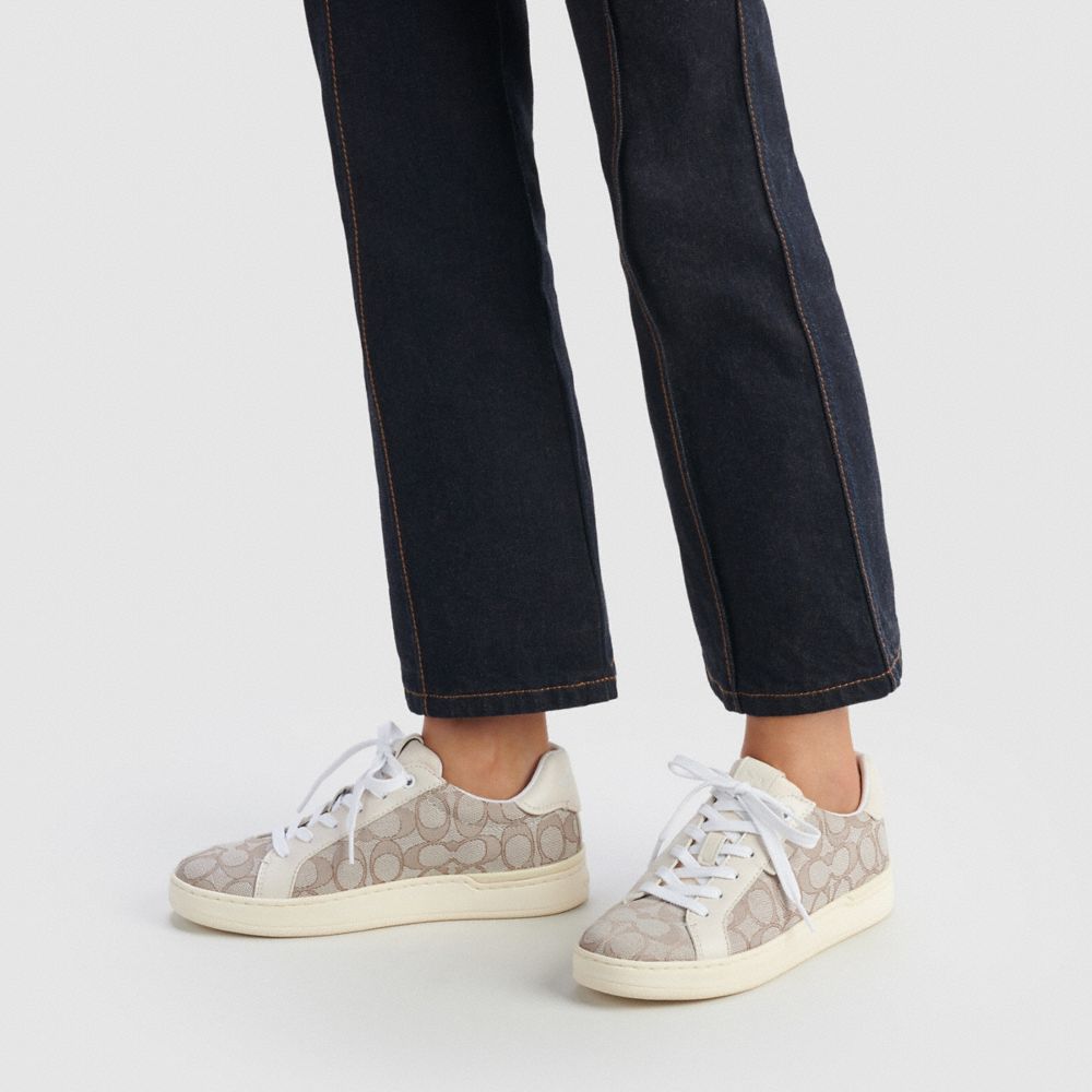 COACH® Lowline Low Top Sneakers Dame Grå | DKZUX704