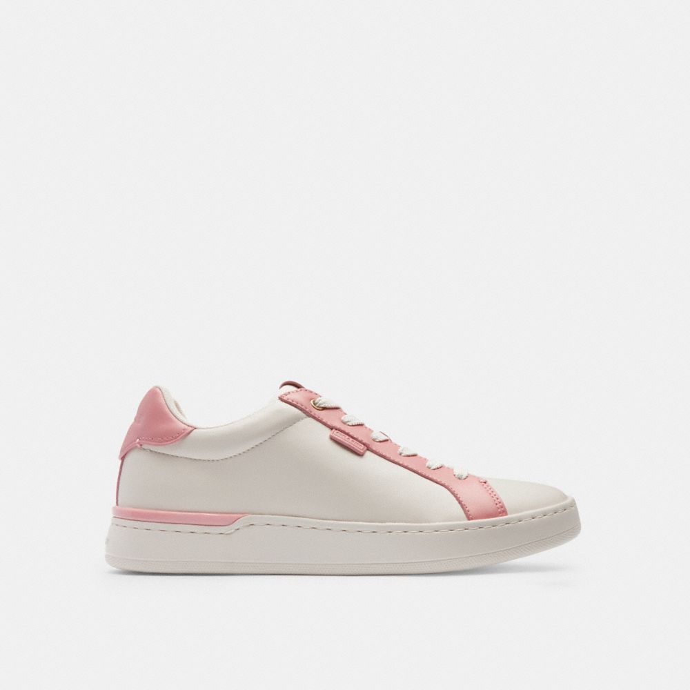 COACH® Lowline Low Top Sneakers Dame Hvide Lyserød | DKCTL702