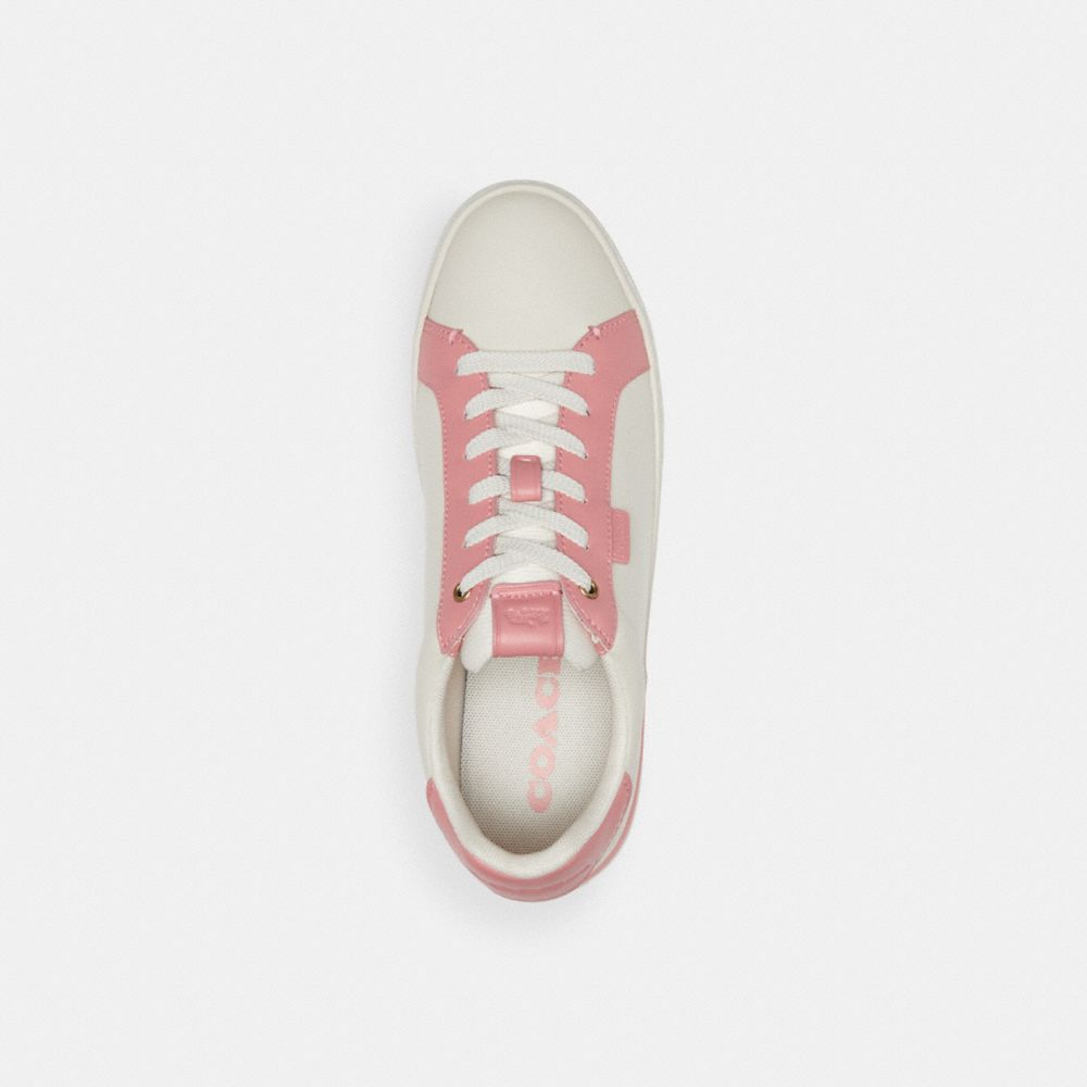 COACH® Lowline Low Top Sneakers Dame Hvide Lyserød | DKCTL702