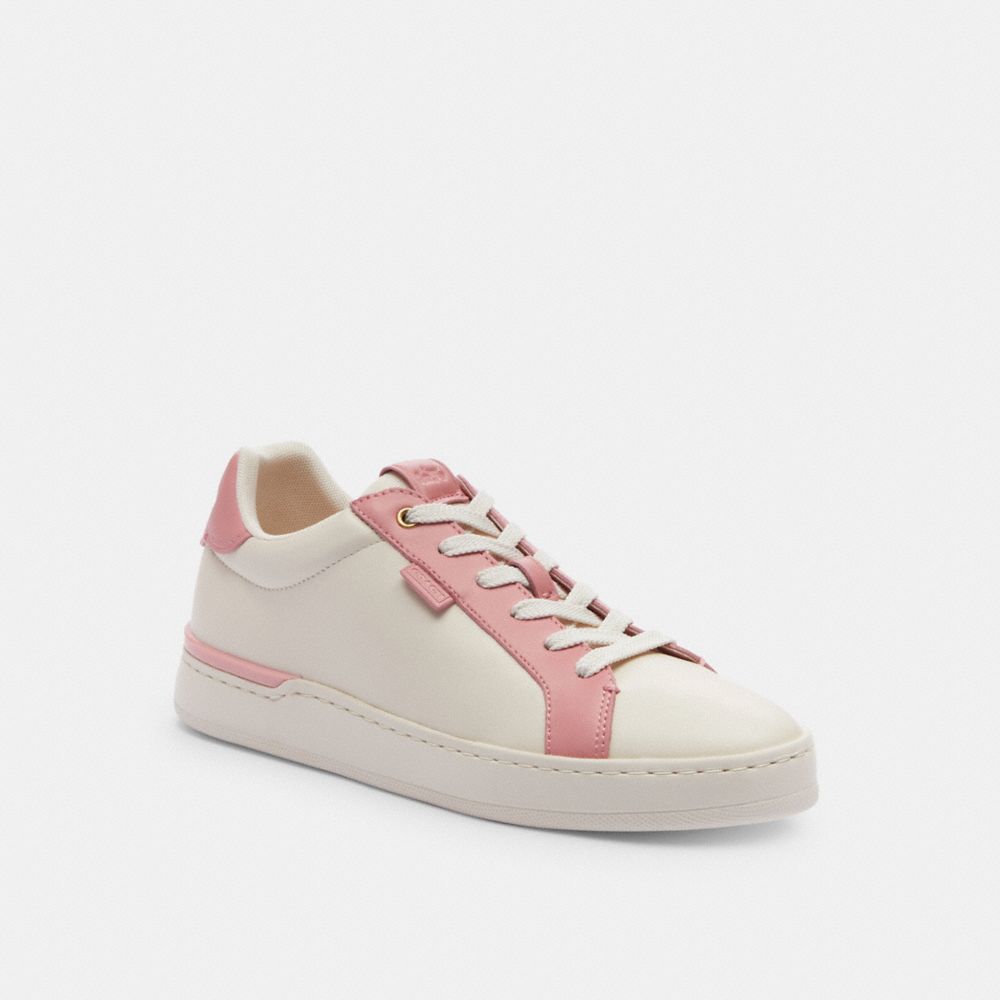 COACH® Lowline Low Top Sneakers Dame Hvide Lyserød | DKCTL702