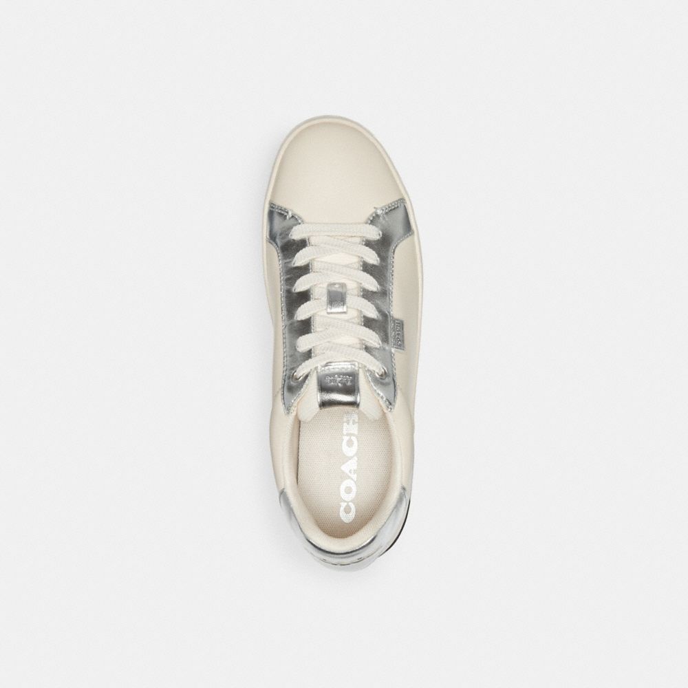 COACH® Lowline Low Top Sneakers Dame Sølv | DKVRK701