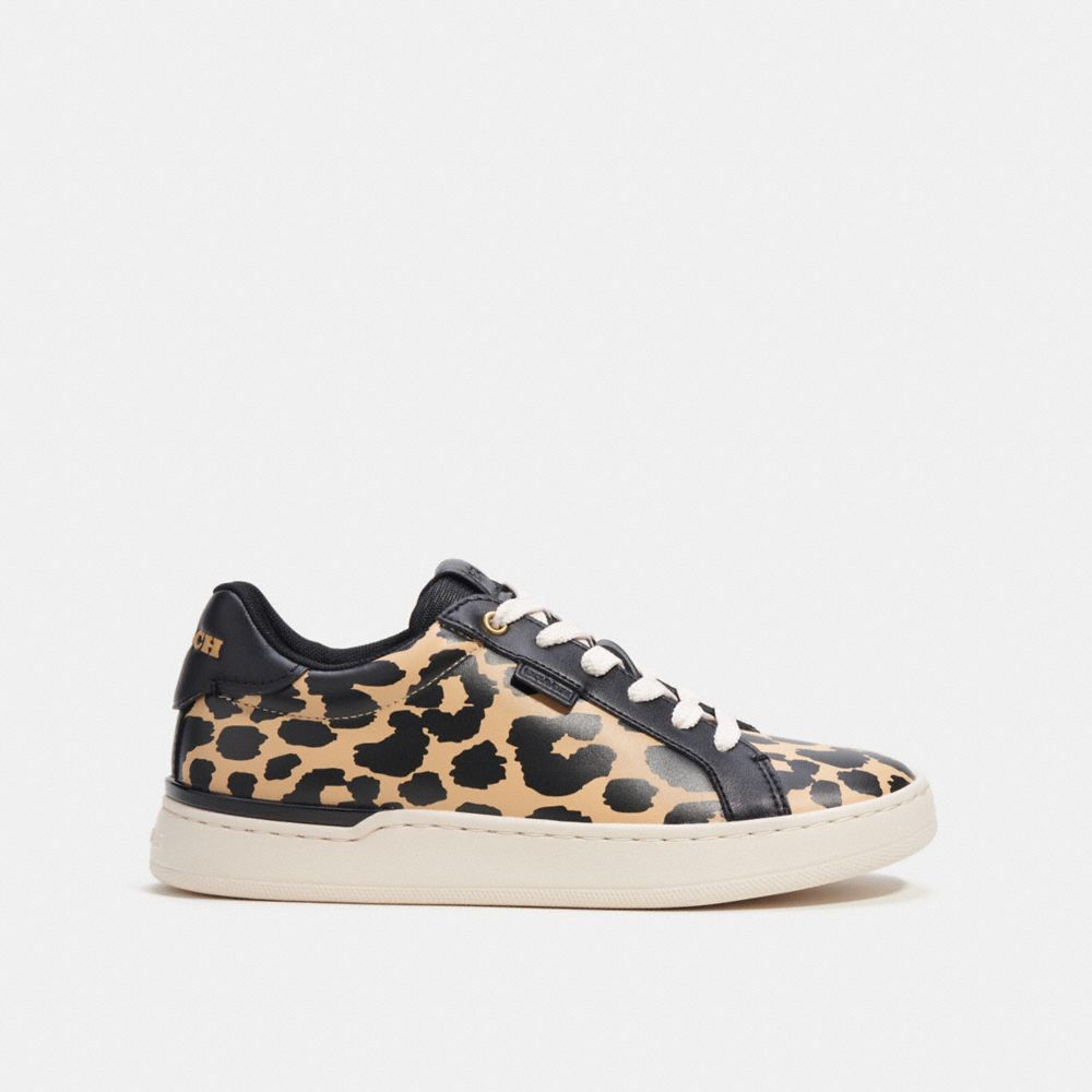 COACH® Lowline Low Top With Print Sneakers Dame Leopard | DKBEJ700