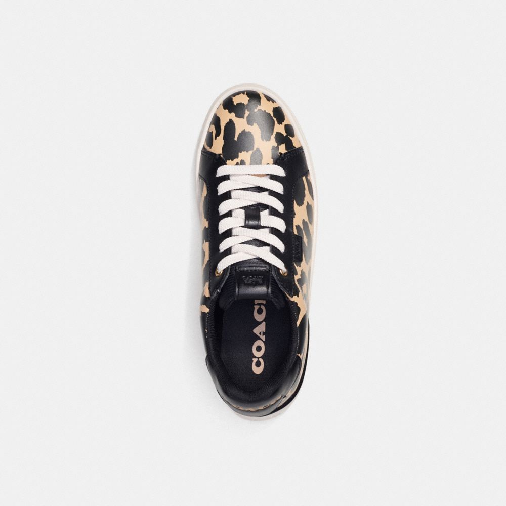 COACH® Lowline Low Top With Print Sneakers Dame Leopard | DKBEJ700