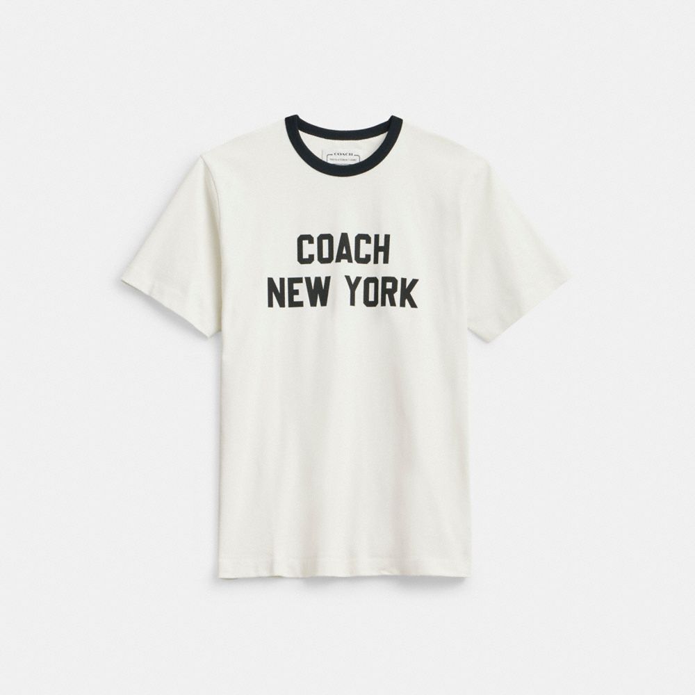 COACH® New York T Shirts Dame Hvide | DKPJW577