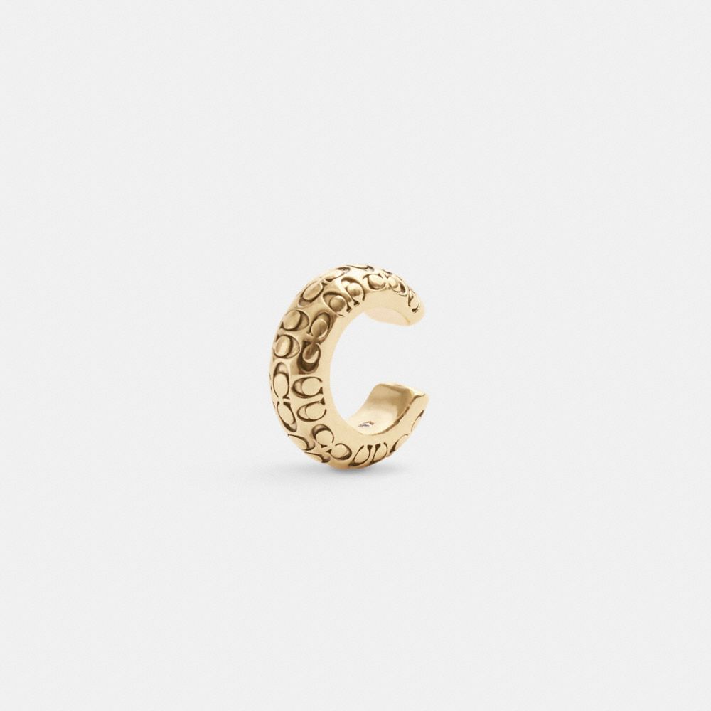 COACH® Quilted Signature Ear Cuff Øreringe Dame Guld | DKAHT526