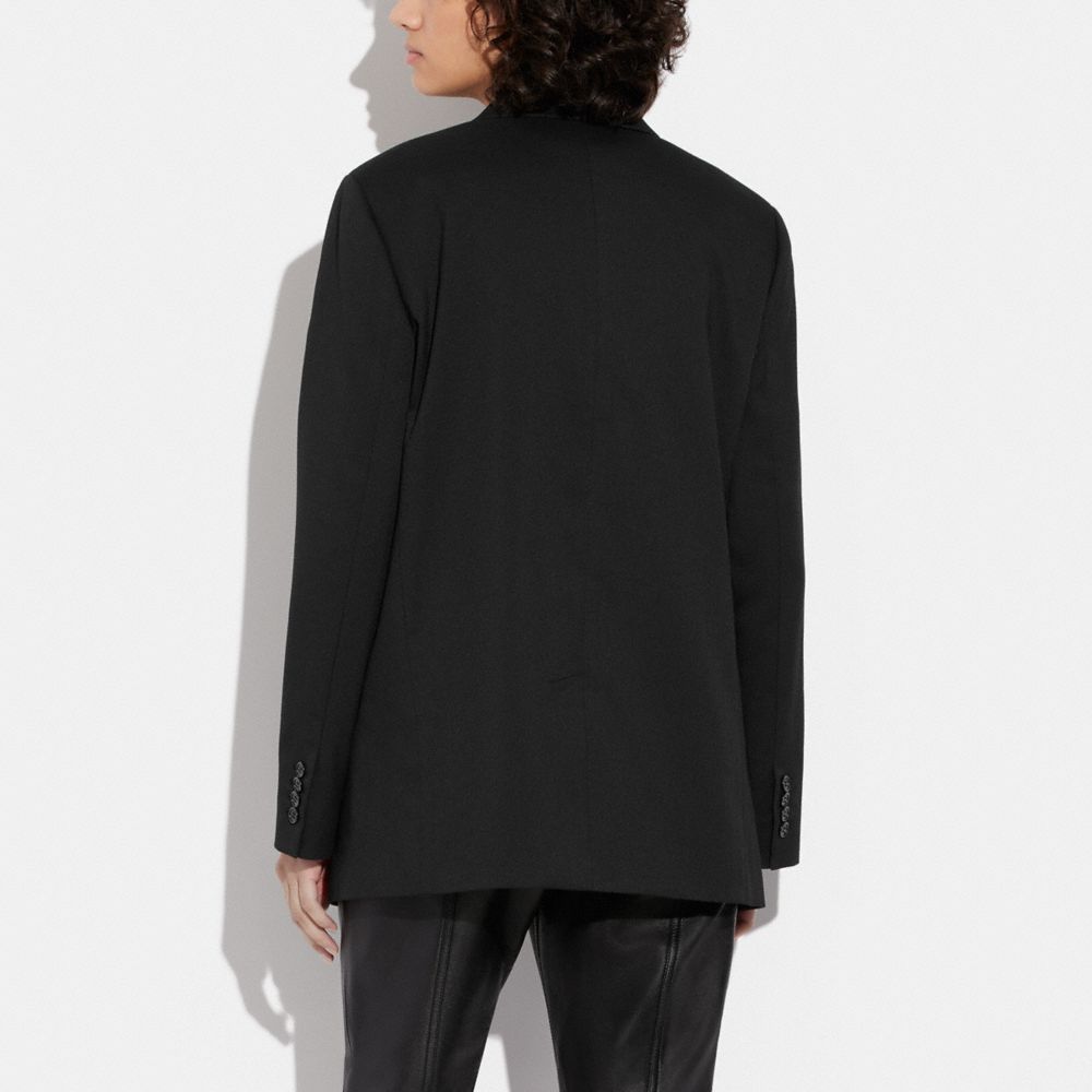 COACH® Relaxed Blazer With Signature Lining Frakke Dame Sort | DKAHM682