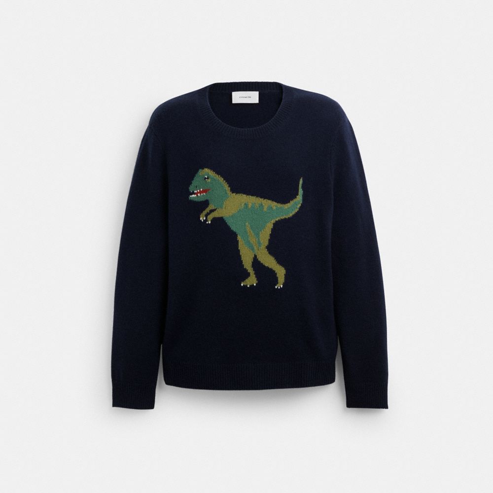 COACH® Rexy Crewneck Sweater Dame Mørkeblå | DKXYB599