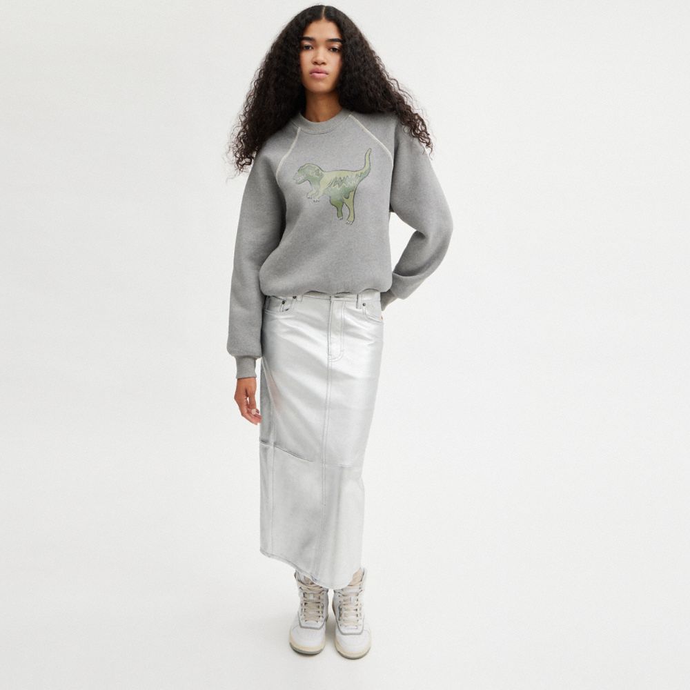 COACH® Rexy Crewneck Sweatshirt Dame Grå | DKBEH591