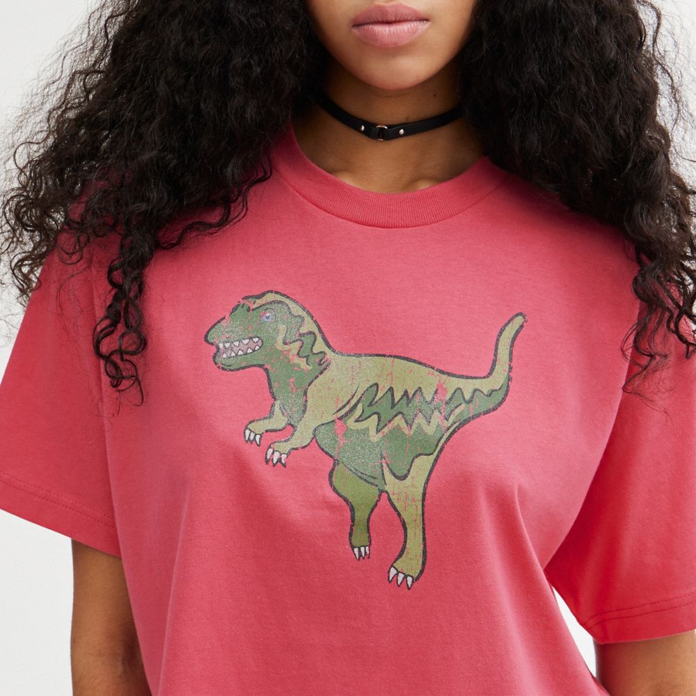 COACH® Rexy Cropped T Shirts Dame Lyserød | DKILM575