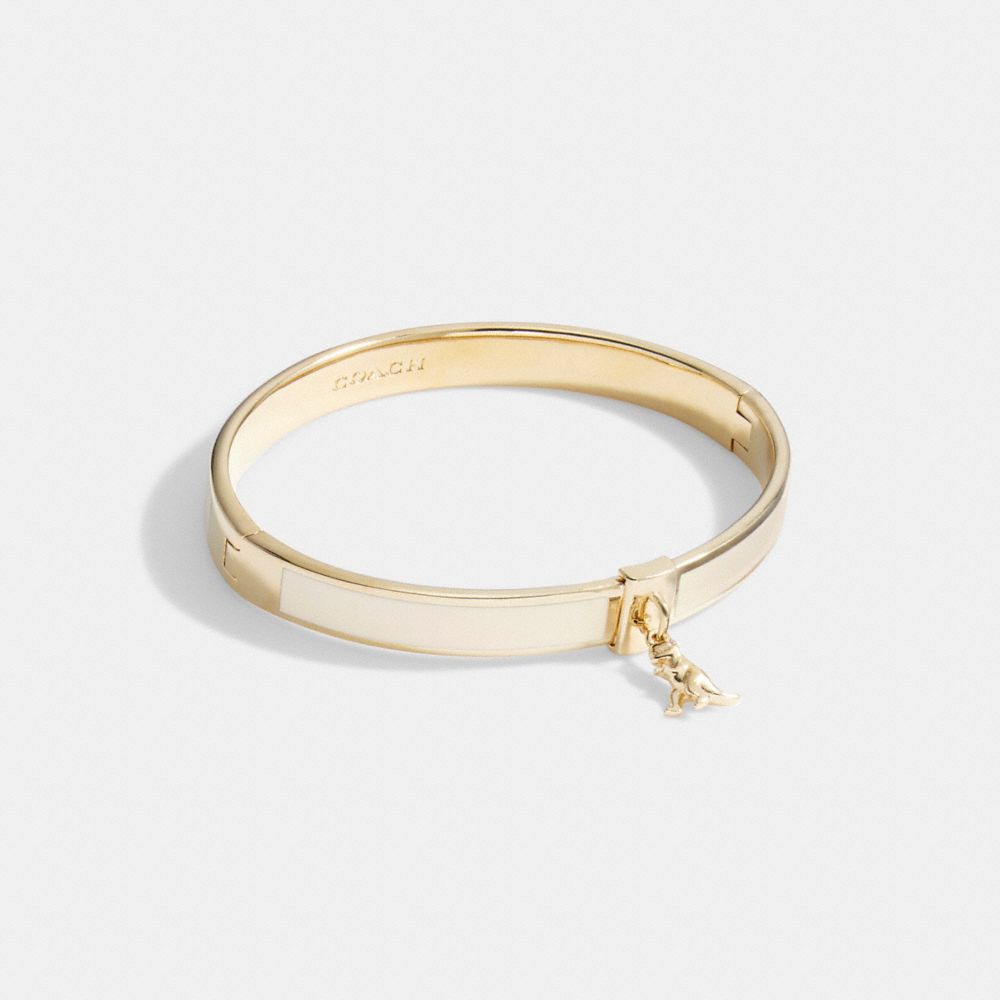 COACH® Rexy Enamel Hinged Armbånd Dame Guld | DKUZD561