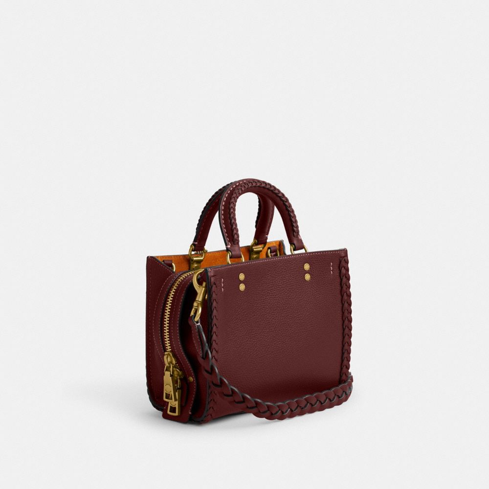 COACH® Rogue 20 With Braid Skulder Taske Dame Bordeaux | DKDFX191