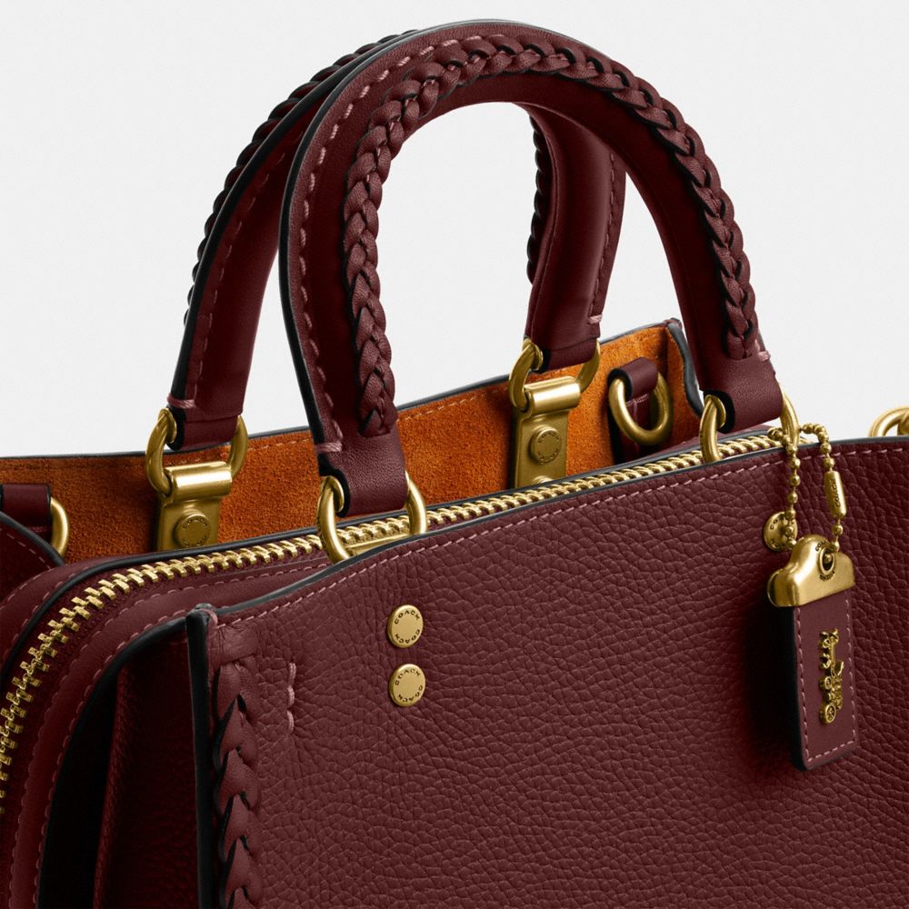 COACH® Rogue 20 With Braid Skulder Taske Dame Bordeaux | DKDFX191