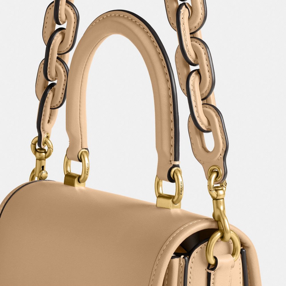 COACH® Rogue Top Handle Håndtaske Dame Beige | DKXYA235