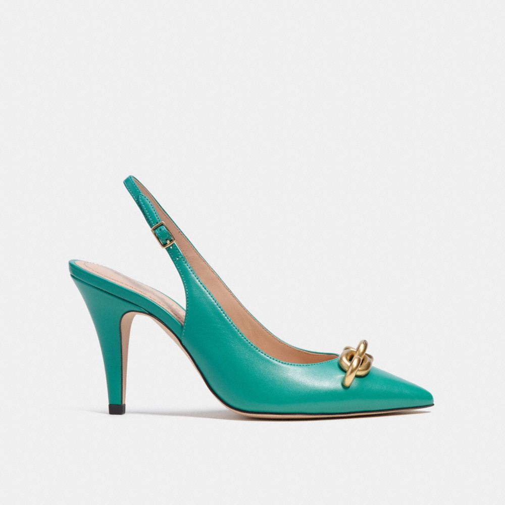 COACH® Sadie Slingback Pump Sandaler Dame Lysegrøn | DKEBA721