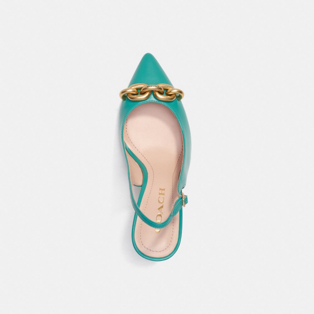 COACH® Sadie Slingback Pump Sandaler Dame Lysegrøn | DKEBA721