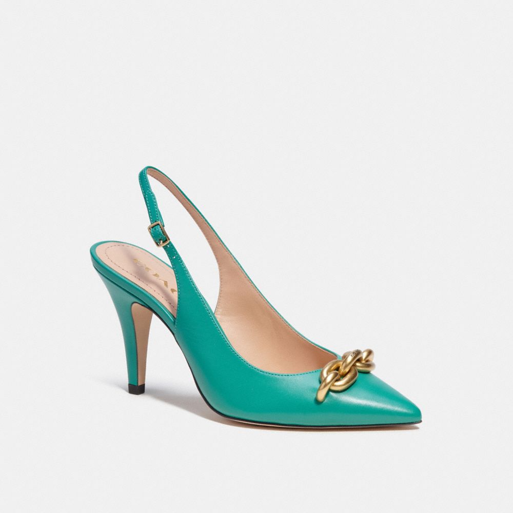 COACH® Sadie Slingback Pump Sandaler Dame Lysegrøn | DKEBA721