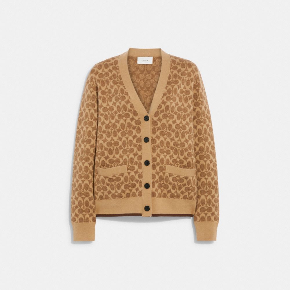 COACH® Signature Cardigan Skjorte Dame Brune | DKWNL621