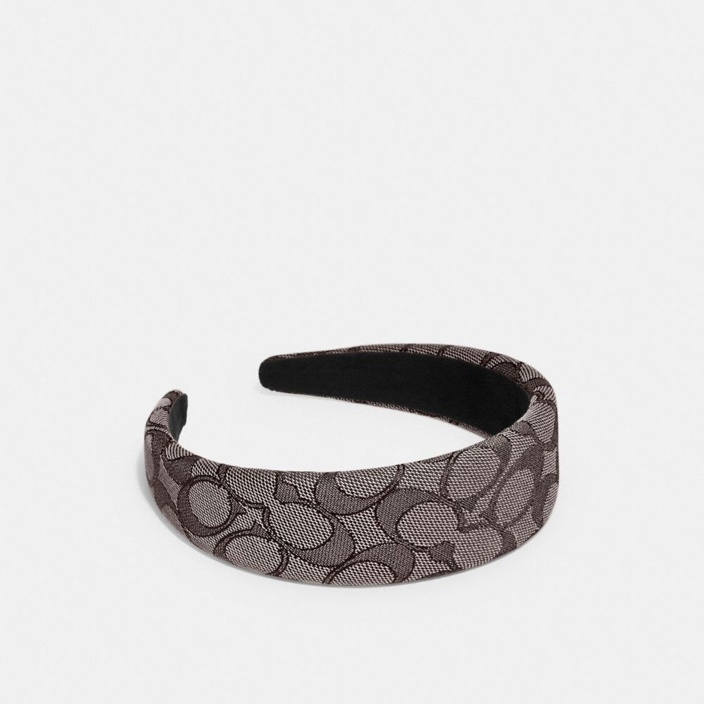 COACH® Signature Headband Hat Dame Sølv Grå | DKMQB437