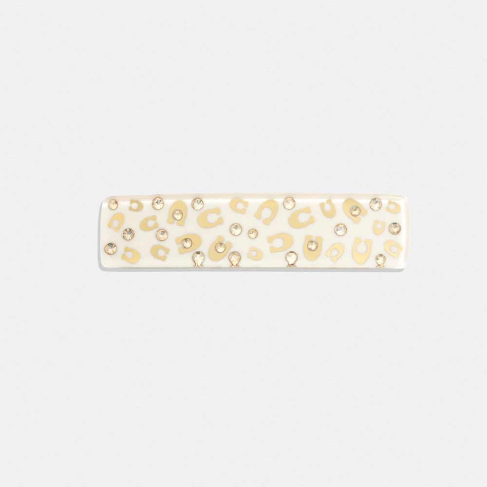 COACH® Signature Resin Wide Barrette Hair Dame Guld | DKYXH510