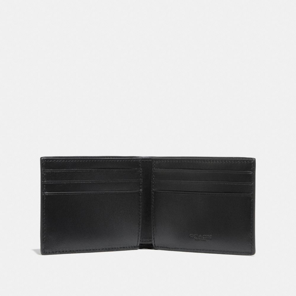 COACH® Slim Billfold In Signature Canvas Pung Herre Grå Sort | DKWNA829