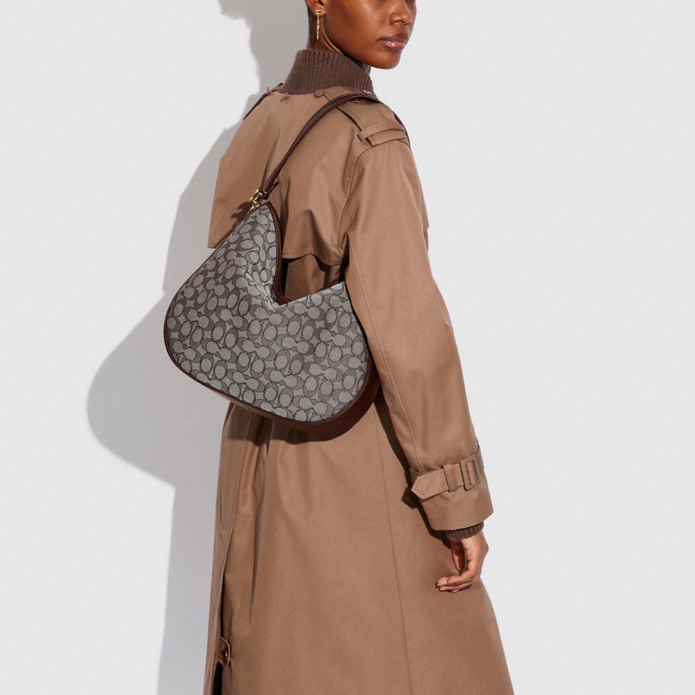 COACH® Soft Tabby Hobo In Signature Jacquard Skulder Taske Dame Grå | DKKOH186