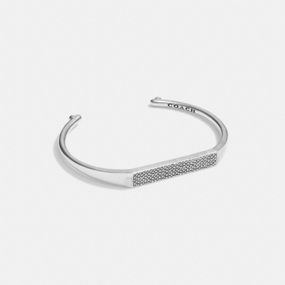 COACH® Sterling Signature Id Cuff Armbånd Dame Sølv | DKOKA559