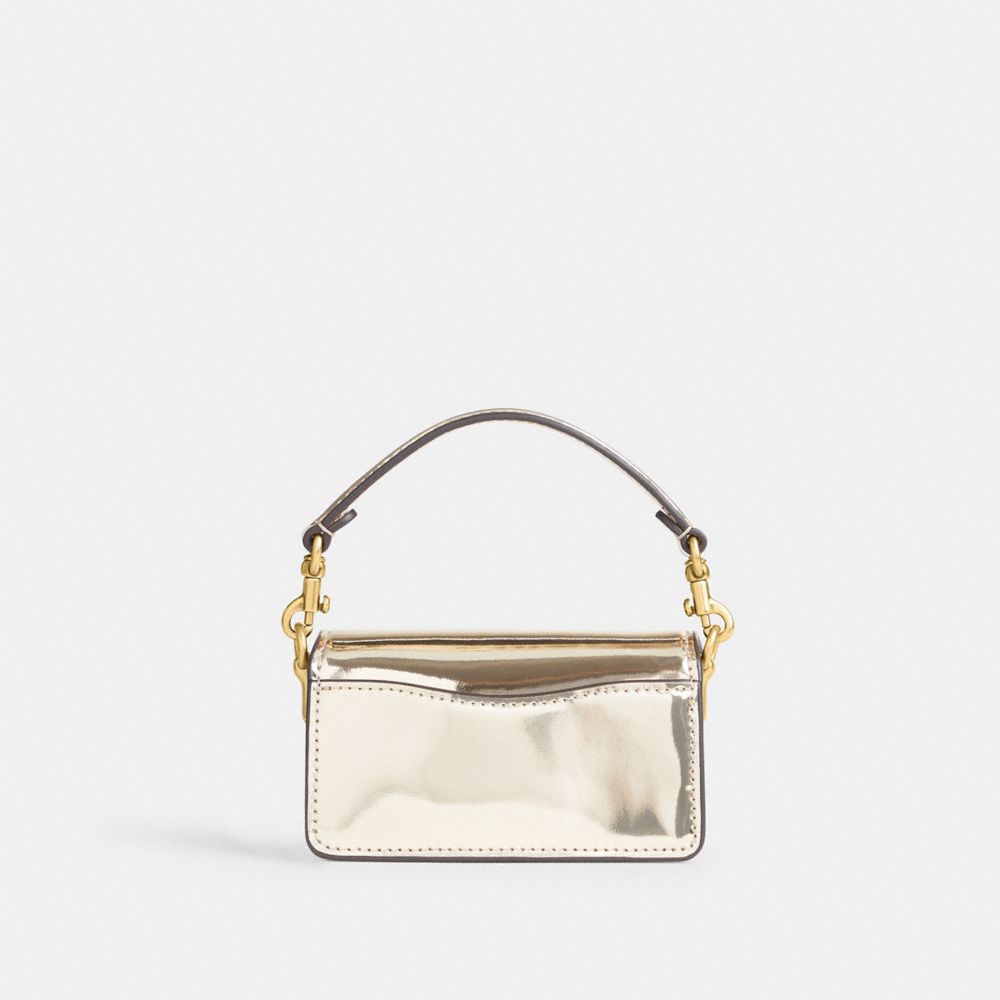 COACH® Tabby 12 In Metallic Skulder Taske Dame Guld | DKBEP180