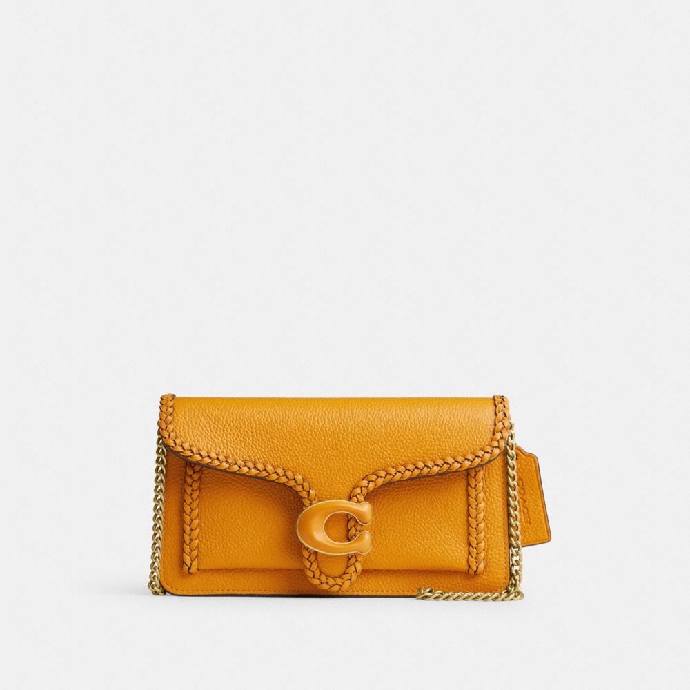 COACH® Tabby Chain With Braid Clutch Dame Gul | DKAHD318