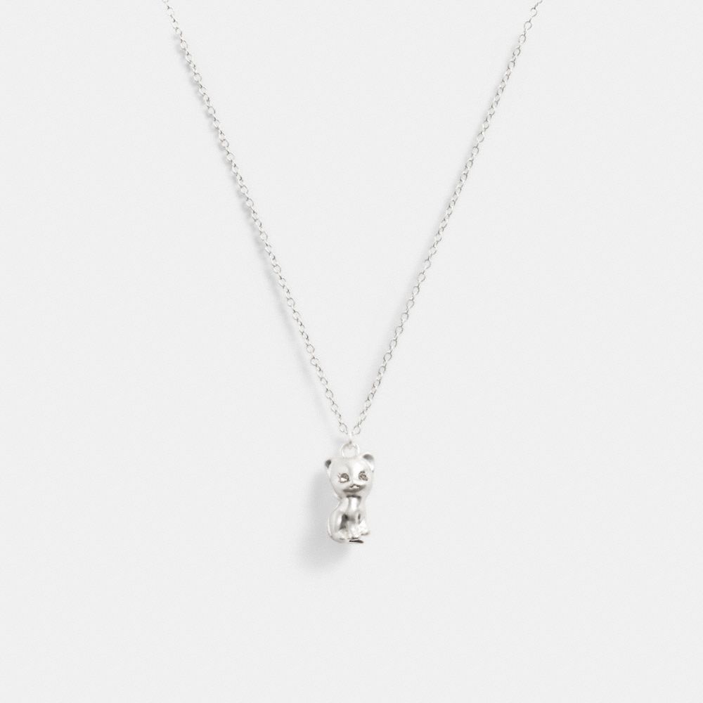 COACH® The Lil Nas X Drop Cat Pendant Halskæde Dame Sølv | DKJPD480