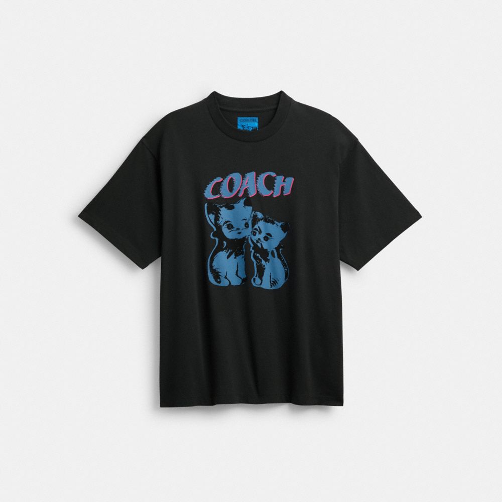 COACH® The Lil Nas X Drop Cats Relaxed T Shirts Dame Sort | DKRVV571