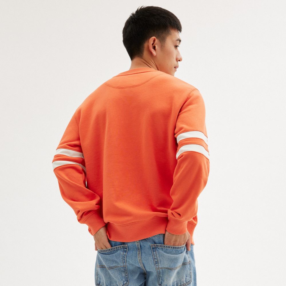 COACH® Varsity Crewneck Hættetrøje Dame Orange | DKHAM656