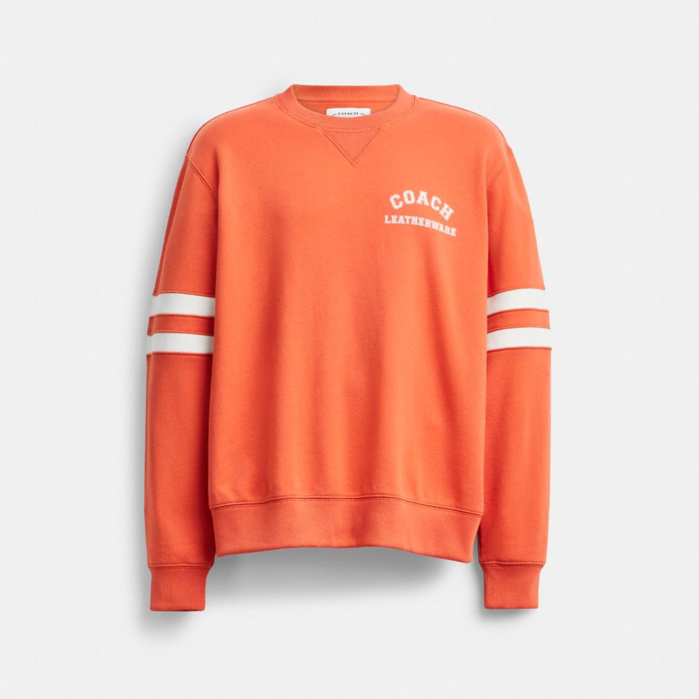 COACH® Varsity Crewneck Hættetrøje Dame Orange | DKHAM656