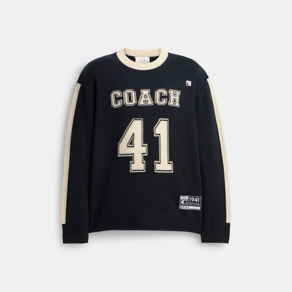 COACH® Varsity Sweater Dame Sort | DKNWZ595