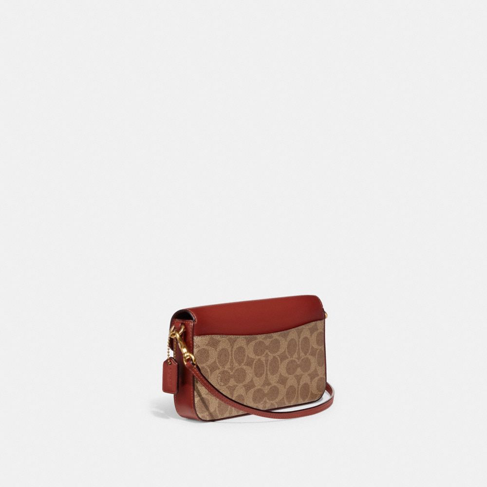 COACH® Wyn In Signature Canvas Crossbody Taske Dame Brune Rød | DKPJF265