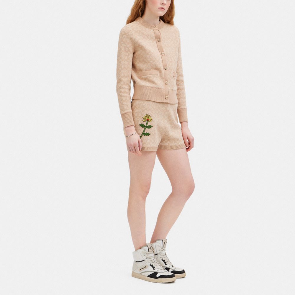 COACH® X Observed By Us Signature Set Shorts Bukser Dame Beige Flerfarvede | DKTCC624